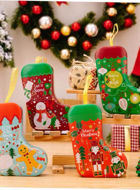 christmas decoration Tinplate gift box candy jar pendant