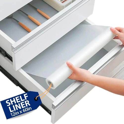 1 Roll Shelf Liner Drawer Liner for Kitchen Cabinets Non-Sli