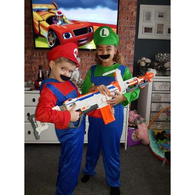 Super Mario Clothes Adults Kids Mario Bros Cosplay Costume