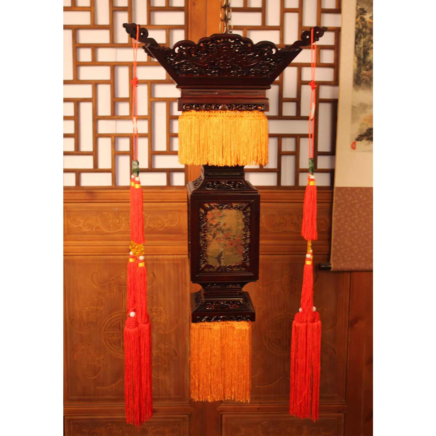 仿古实木宫灯中式仿古春节宫廷高档影视剧阳台新年中国风灯笼乔迁