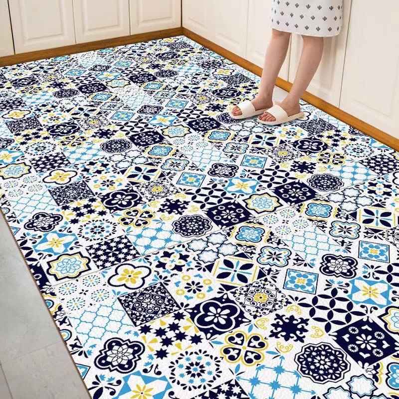 厨房满铺免洗地垫可擦洗垫子进门家用入户门免洗pvc防滑防油防水