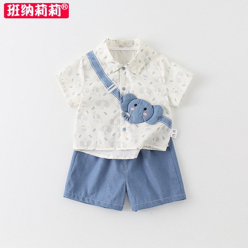 婴儿衣服夏季短袖男孩宝宝短裤洋气一岁儿童分体套装超萌二件套薄,童装/婴儿装/亲子装,套装,淘宝优惠券,粉丝福利购,淘宝优惠卷