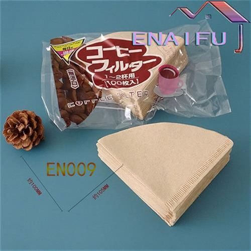 新款咖啡滤纸100枚扇形102号过滤纸滴滤壶V60手冲杯美式咖啡机滤