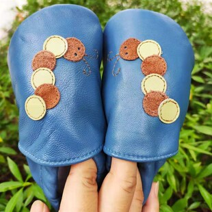 手工羊皮鞋婴儿软底学步鞋不掉跟吸湿排汗抓地鞋男女宝宝地板鞋