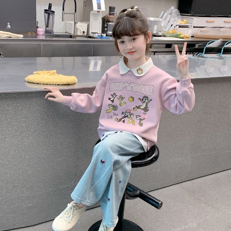 女童春装套装2025新款儿童洋气时髦休闲卫衣两件套春秋款女孩网红