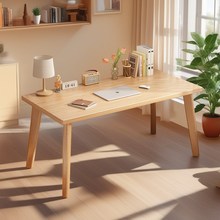 实木书桌小型客厅家用台式电脑桌简易工作台学习桌子单人办公桌