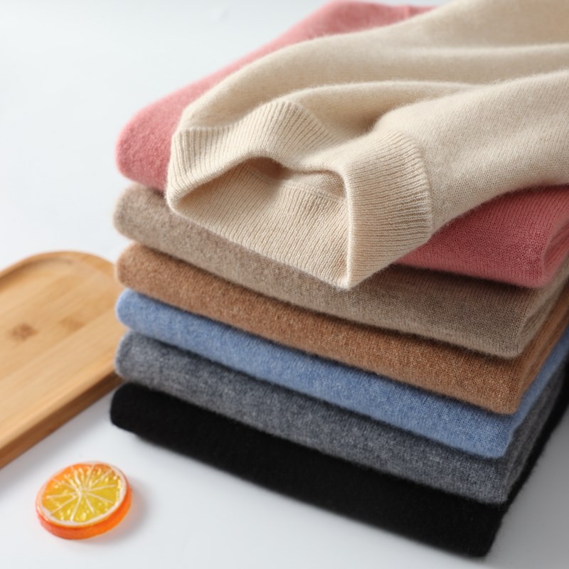 儿童纯山羊绒衫100%薄款圆领时尚打底衫男童女童毛衣秋冬宽松针织