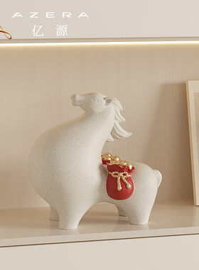 马上有钱摆件客厅玄关酒柜装饰品寓意公司乔迁开业办公室桌面摆设