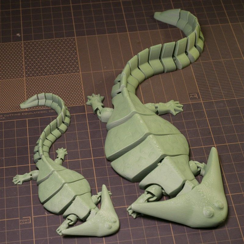 3D打印立头螈一体关节可活动尼斯湖水怪手办儿童恐龙玩具礼物车载 - 实物图