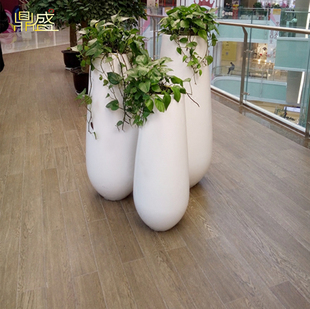 房地产开业酒店客厅样板房花瓶玻璃钢现代花盆落地花器园林装饰