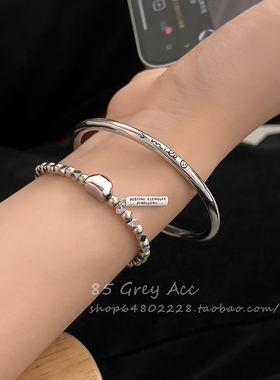 推荐简约碎银子豆豆小众精致手镯女2023新款百搭气质手链个性轻奢