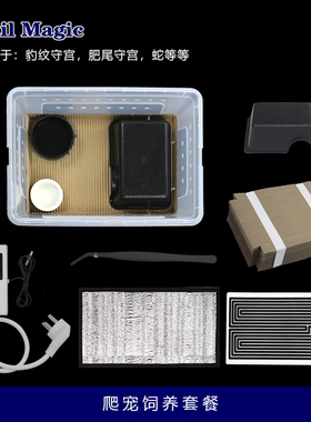 爬宠饲养箱豹纹肥尾R属睫角盖勾亚守宫蛇人渣盒套餐装爬虫瓦楞纸