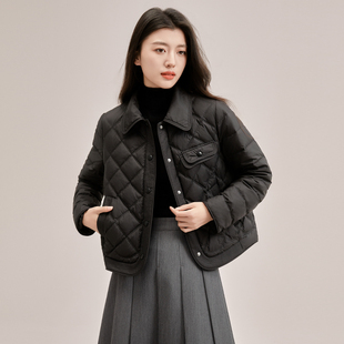 鸭鸭轻薄短款羽绒服女2025年新款早春薄款显瘦小个子休闲保暖外套