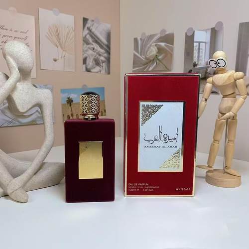 跨境爆款AMEERAT AL ARAB红色绒布植绒女士香水持久阿拉伯迪拜
