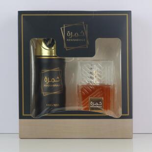 高品质lattafa KHAMRAH男士香氛喷雾两件套礼盒装阿拉伯中东香水