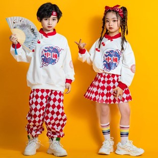 速发少儿演出服中国风班服啦装 舞表演服嘻哈街旦服 队服啦小学生元