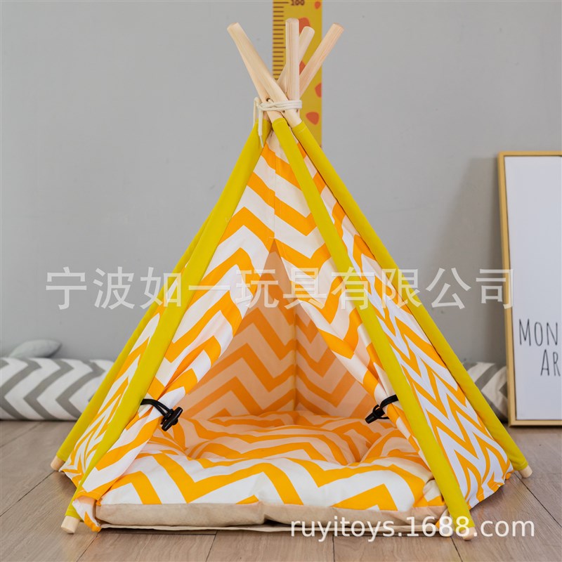 速发帐篷玩具屋狗窝猫折可拆卸易清洗室内房可窝叠收易纳