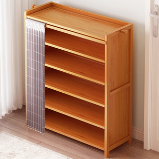 速发实竹鞋柜简易多层经济型家用物舍门口客厅楠木收纳置宿架鞋架