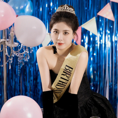 速发绶带布箍肩带birthd girl孩装仪带生日礼饰发置