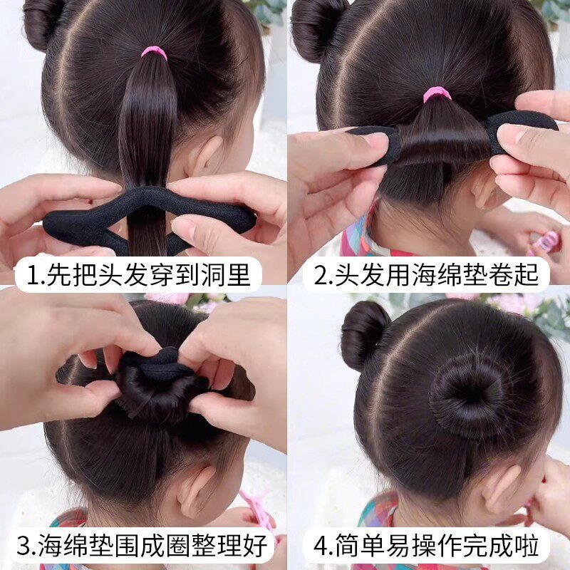 速发黑色海绵丸子头盘发器工厂简约百型器丸子头盘发神器