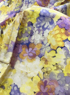 速发全棉i0支高密裙绸数码活性印花 旗袍连衣府布料利伯缇l6berty