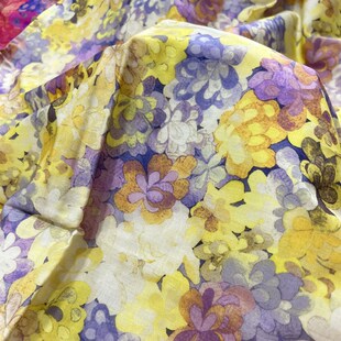 速发全棉i0支高密裙绸数码活性印花 旗袍连衣府布料利伯缇l6berty