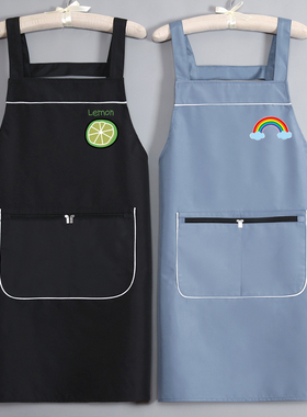 速发围o做裙家用厨房l饭go印字防水防油夏季餐饮专用工作男2021