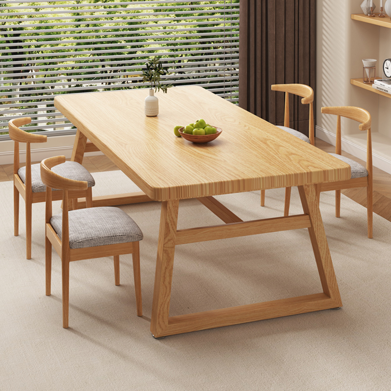 速发快餐桌椅洽谈桌子用长方形桌家房饭桌大板桌商饮餐用桌椅组合