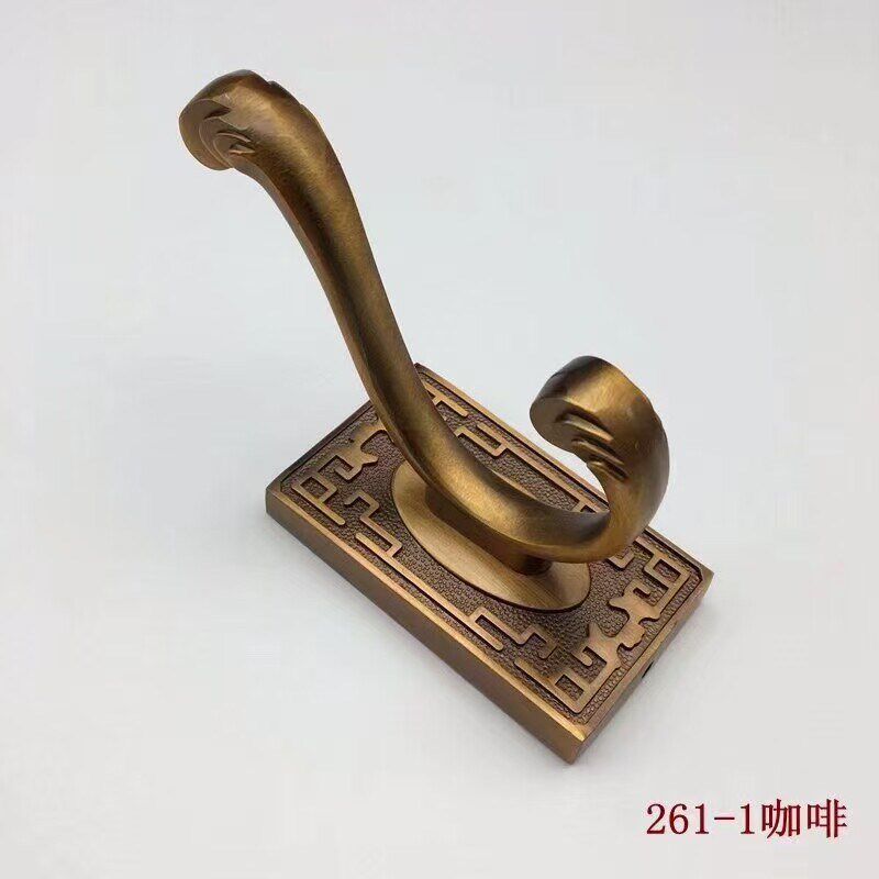 速发新中式挂衣钩壁挂墙壁进户门玄关衣帽服挂钩古铜挂钩打孔固定