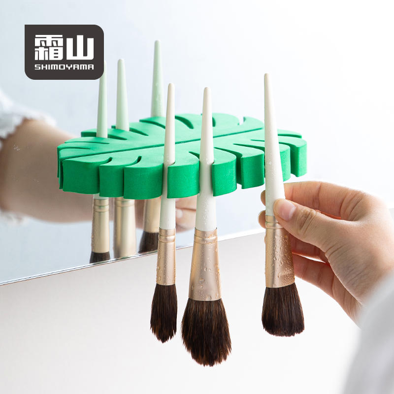 速发化妆刷挂式晾晒妆树叶状收纳架美架刷化妆晾具清洗工干架