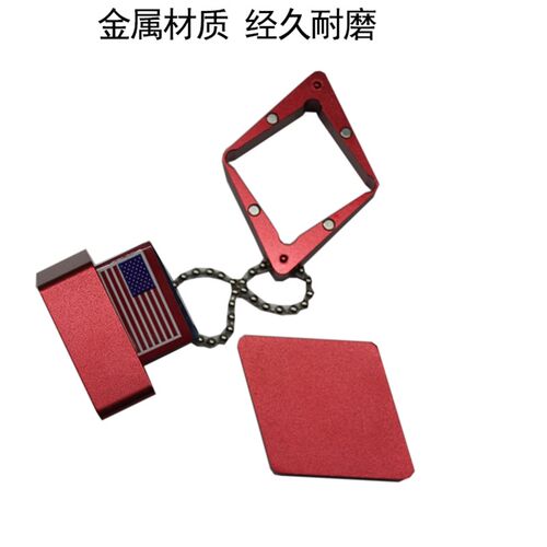 速发台球巧粉盒巧克粉夹枪粉擦粉套强磁性巧克盒斯诺克桌球方形黑