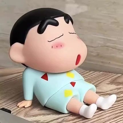 网红蜡笔小新手机支架懒人卡通搪胶手机座动漫手办桌面摆件潮玩送礼模型礼物可爱