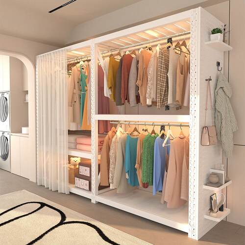 Open style clothes hanger, bedroom storage cabinet, easy as