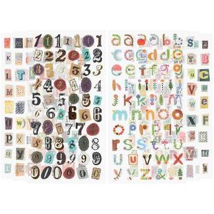 6 Sheet Decal Sticker Scrap Anti-fading Stickers Letter