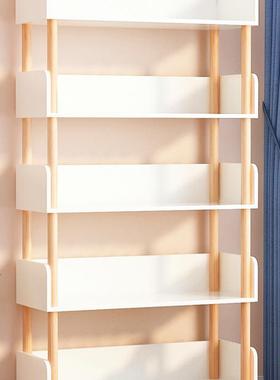 Bookshelf wooden student study multi-layer storage bookcase