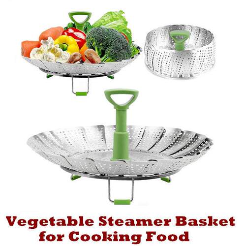 Vegetable Steamer Basket Folding Expandable Steaming