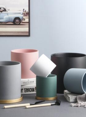 flowerpot ceramic simple large indoor plant pot with tray