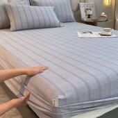 cotton sheet mattress bed 100% fitted protector cover linen