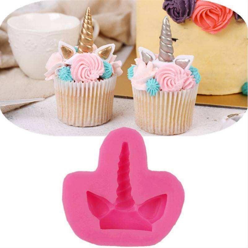 Cake Tool 1 Pc Unicorn Horse Ear Silicone Mold Sugar Craft C