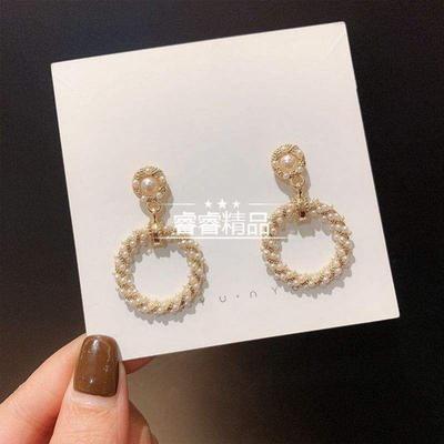 woman jewelry Exaggerated Stud earrings girl Pearl ear ring