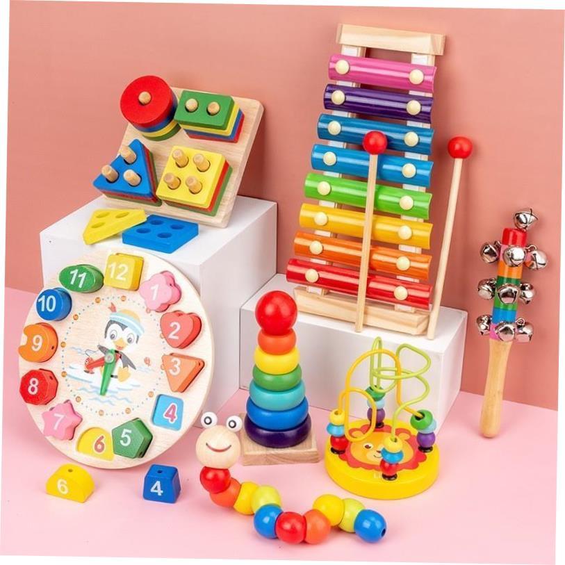 Montessori Educational Toys for Kids Wooden Baby Developmen