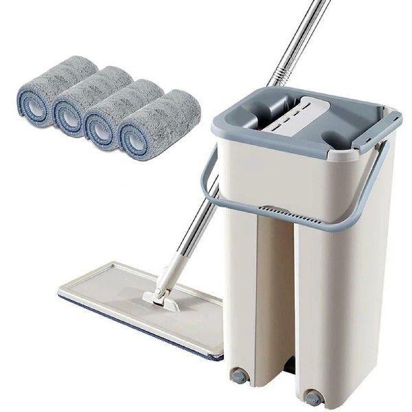 Household Wet And Dry Mop Hands-Free Flat Floor Mop and