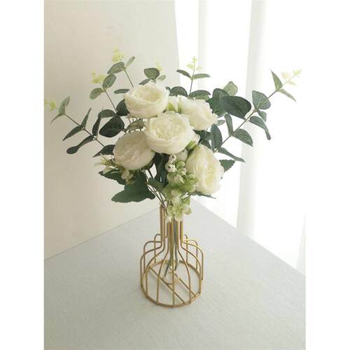 Good artificial roses white silk fake roses flower faux head