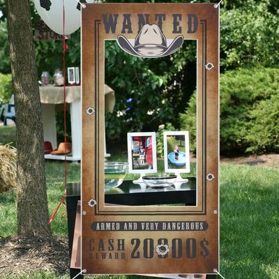 Western Cowboy Theme Party Photography Background Cloth Birt