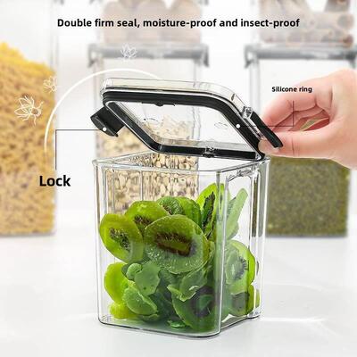Kitchen glass sealed container food seasoning storage jar ha