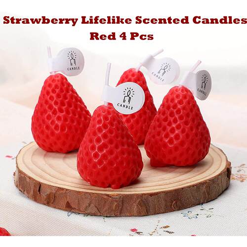 Valentine Day Strawberry Scented Candle Decoration Party