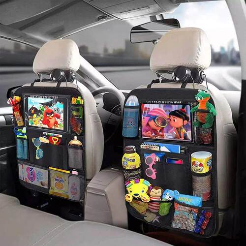 Car Back Seat Organizer with Touch Screen Tablet Holder Auto