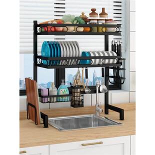 Black kitchen sink bowl rack drain water rack bowl dish pla1