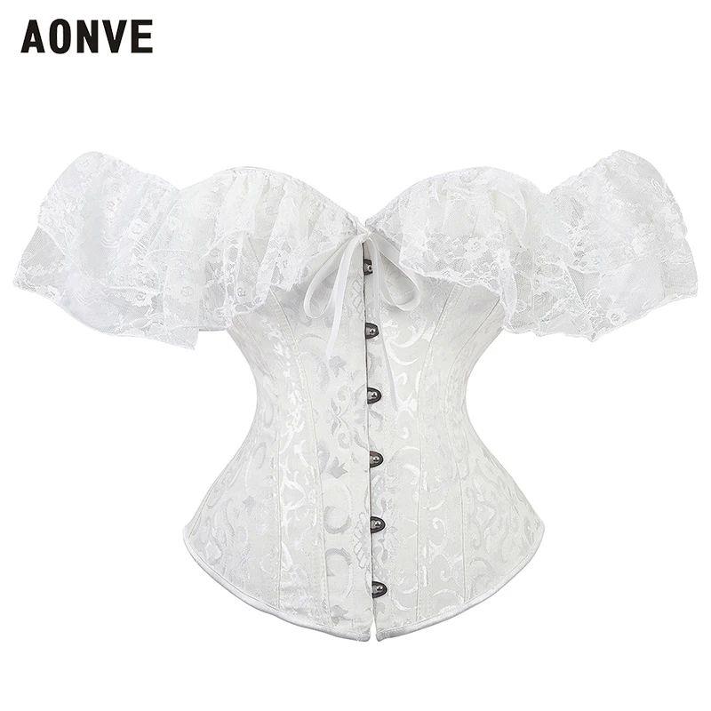 Sexy Lace Corset Tops Black Gothic Clothing Waist Slimming