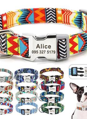 狗Dog Collar Name ID Pet Tags Puppy Cat Nameplate ID Collars